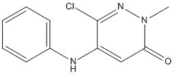 Molecular Structure of 88804-46-0 (3(2H)-Pyridazinone, 6-chloro-2-methyl-5-(phenylamino)-)